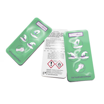 Monodose (capsule) gel hydro-alcoolique - carton de 1200